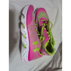 Under Armor 4D Foam Spine Women's Running Shoes Size 8 Hot Pink And Lime